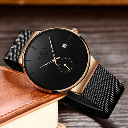 LIGE Premium Quartz Chronograph Watch