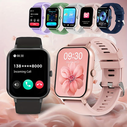 Premium Smartwatch: 4.65cm Touch Screen, Calls, 100+ Sports Modes, Pedometer, Calorie Tracker, Android & iOS Compatible
