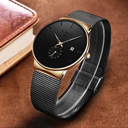 LIGE Premium Quartz Chronograph Watch