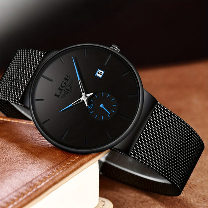 LIGE Premium Quartz Chronograph Watch