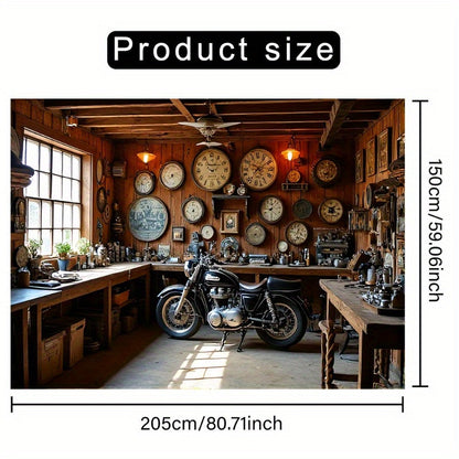 Premium Vintage Motorcycle Backdrop - Versatile Wall Decor for Any Occasion