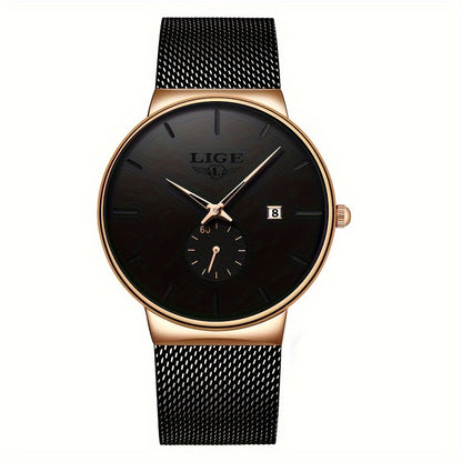 LIGE Premium Quartz Chronograph Watch